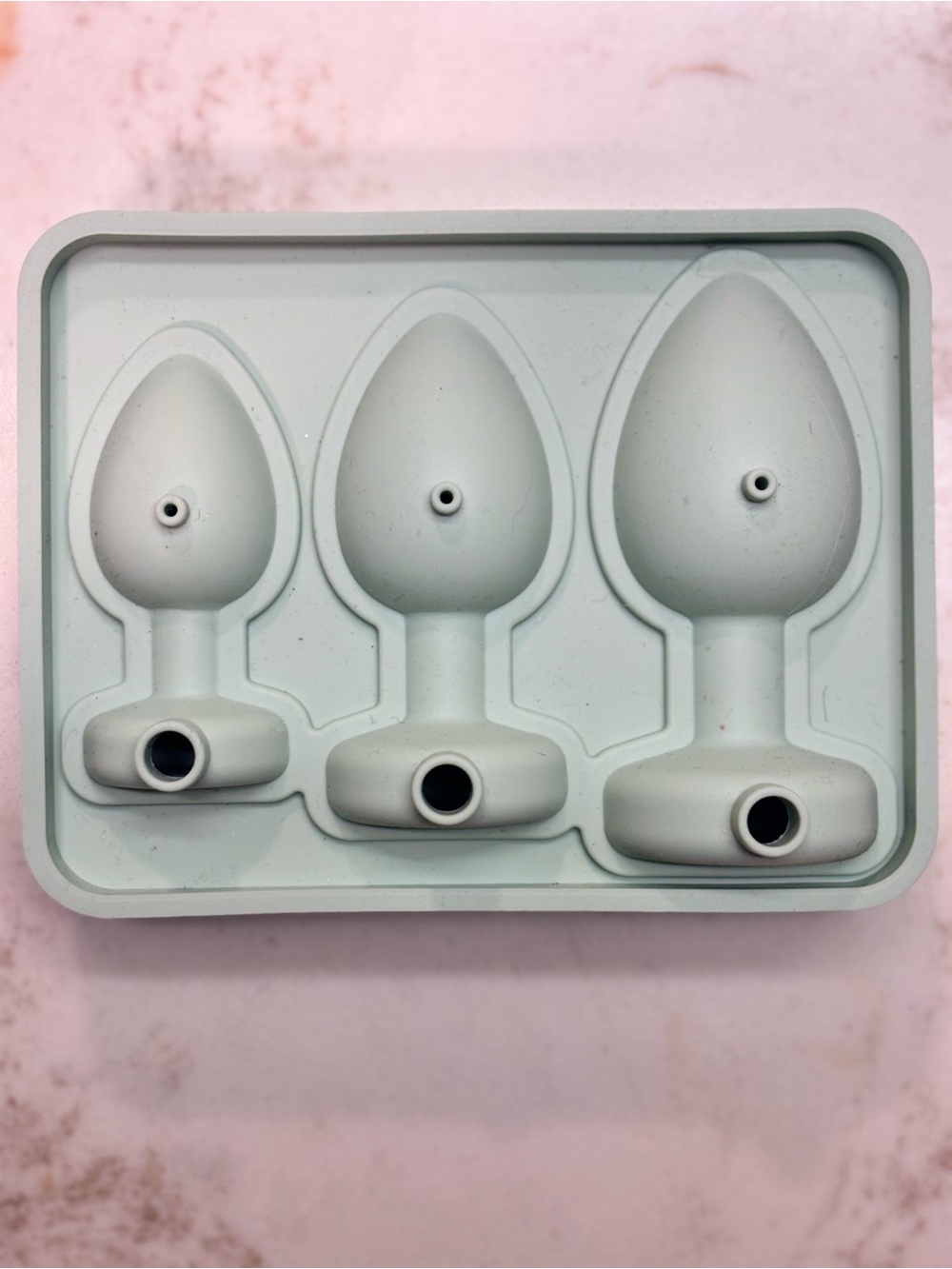 New! Silicone Triple Mold Tray - Light Gray